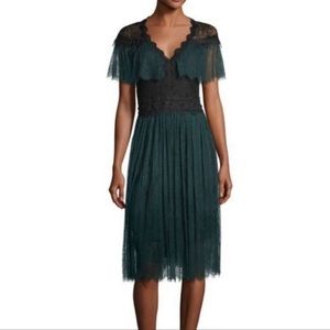 Kobi Halperin V-Neck Lace Midi Cocktail Dress 4